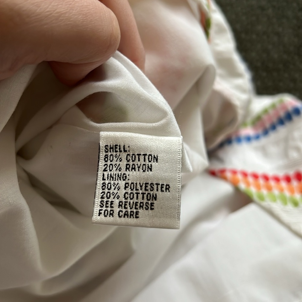 Talbots White Rainbow Chevron Patterned Skirt - image 6